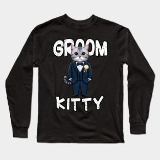 Groom Kitty Funny Cat Lovers Long Sleeve T-Shirt